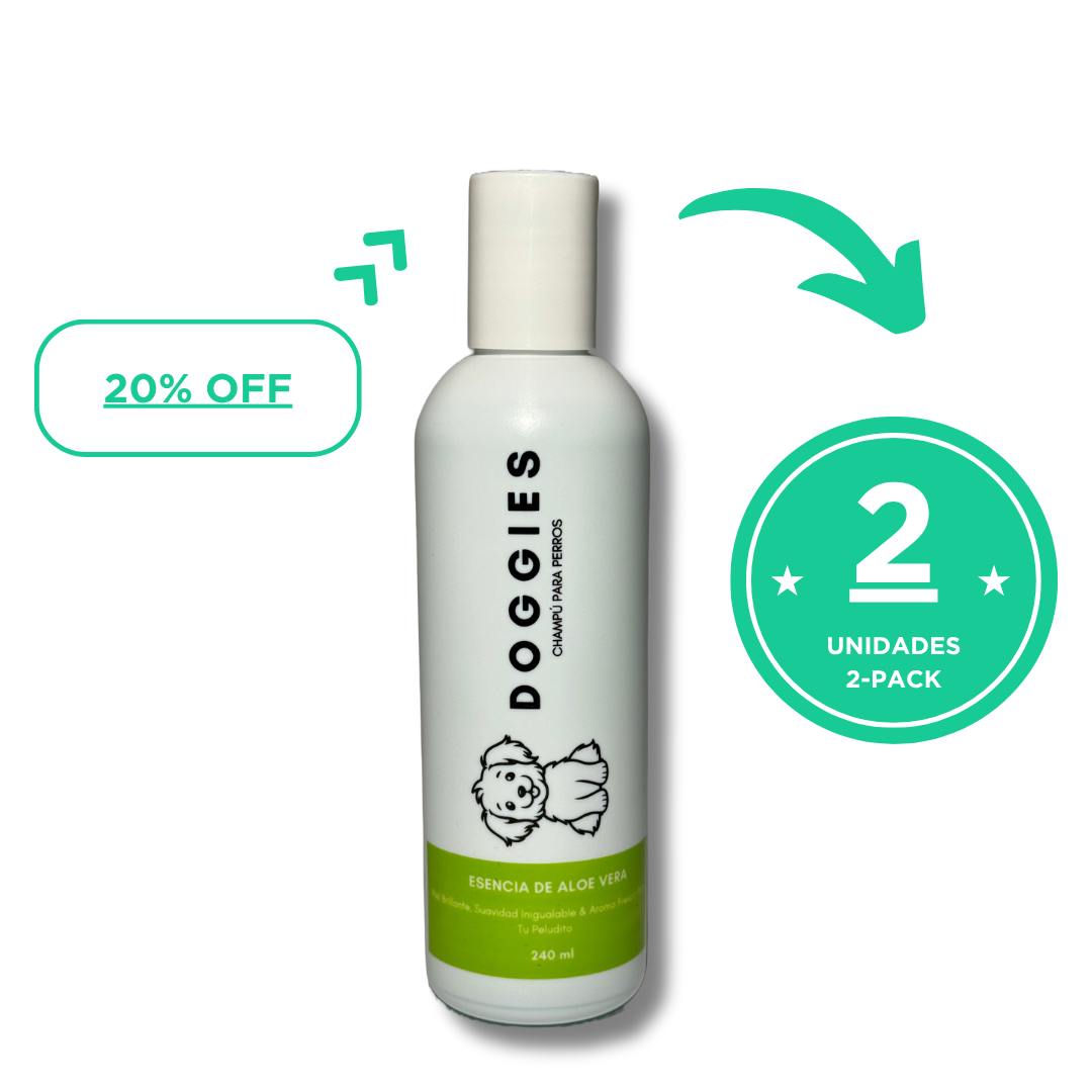 SHAMPOO DE ALOE VERA DOGGIES 240ML X 6 UNIDADES
