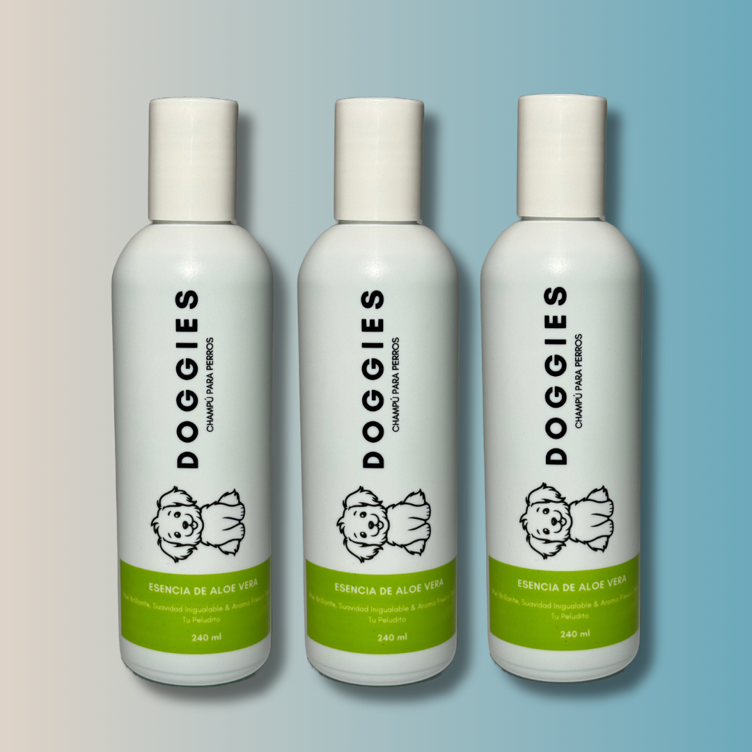 SHAMPOO DE ALOE VERA DOGGIES 240ML X 6 UNIDADES