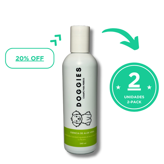 SHAMPOO DE ALOE VERA DOGGIES 240ML X 6 UNIDADES