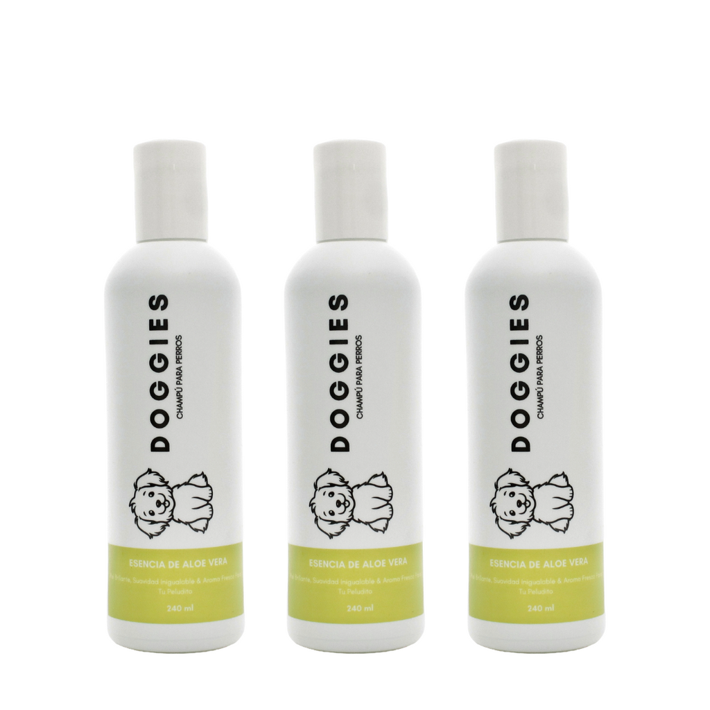 KIT 3 SHAMPOOS PARA MASCOTAS CON ALOE VERA  240 ML